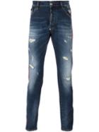 Philipp Plein Super Straight Cut Jeans, Men's, Size: 30, Blue, Cotton/polyester/spandex/elastane