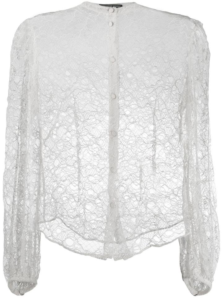 Alexander Mcqueen 2000's Slim Sheer Shirt - Neutrals