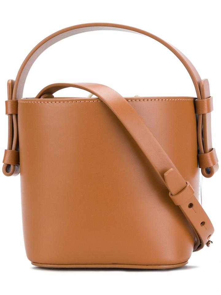 Nico Giani Round Bucket Tote - Brown
