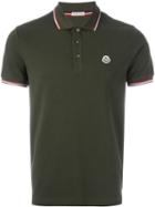 Moncler Short Sleeve Polo Shirt, Men's, Size: Small, Green, Cotton