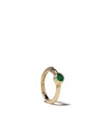White Bird 18kt Gold Emerald Justine Hoop Earring