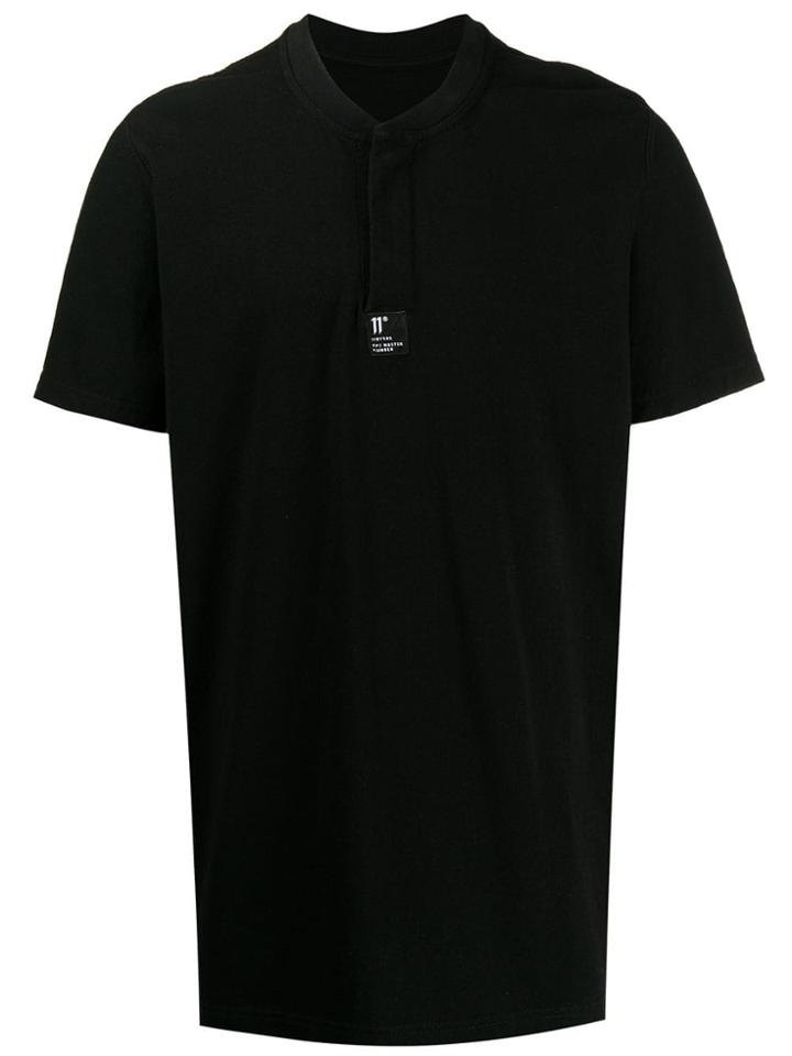 11 By Boris Bidjan Saberi Front Button T-shirt - Black
