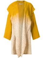 Dusan Ombré Open Front Coat - Yellow & Orange