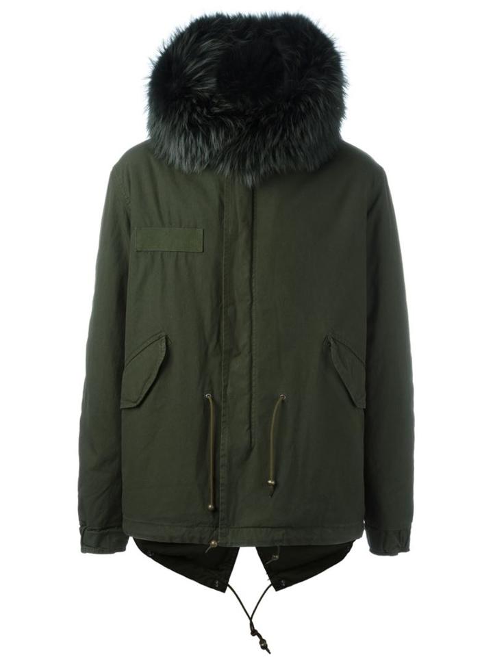 Mr & Mrs Italy Mini Army Fur Trim Parka
