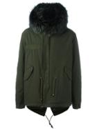 Mr & Mrs Italy Mini Army Fur Trim Parka