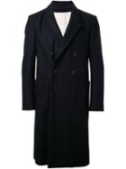 08sircus Double Breasted Coat, Men's, Size: 5, Black, Cotton