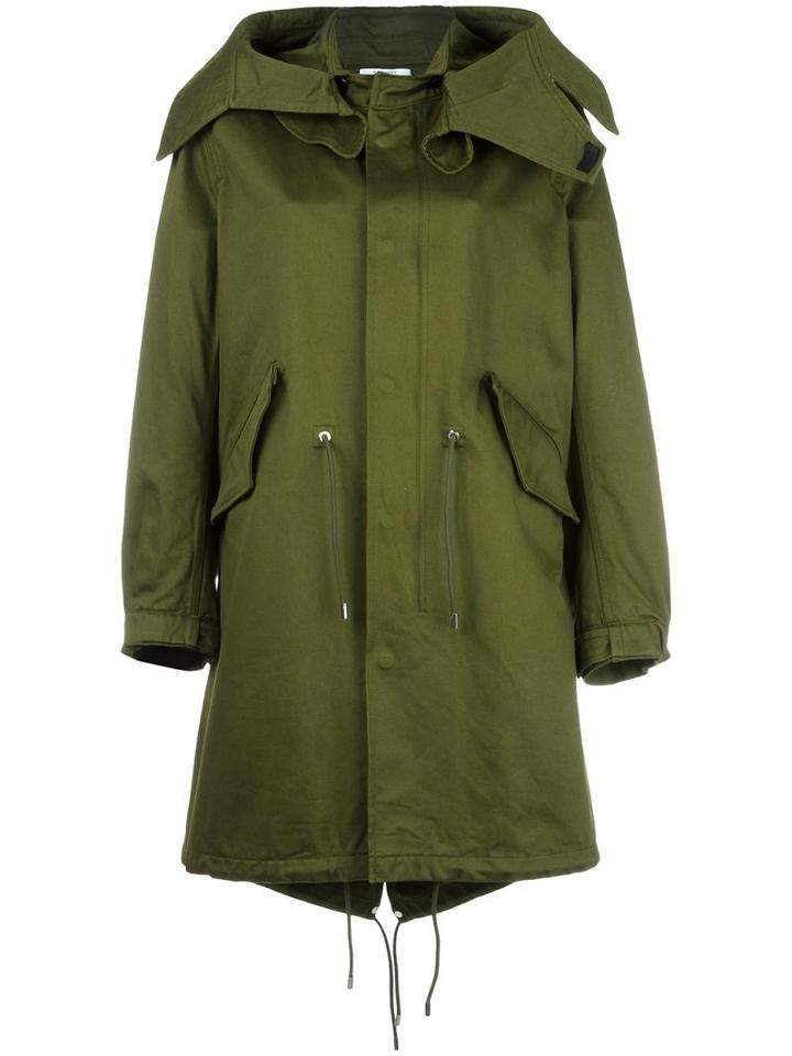 Givenchy Printed Parka Jacket, Women's, Size: 36, Green, Cotton