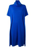 Unconditional Draped Neck Knit Dress, Women's, Size: Medium, Blue, Merino