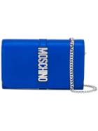 Moschino Letters Chain Wallet - Blue