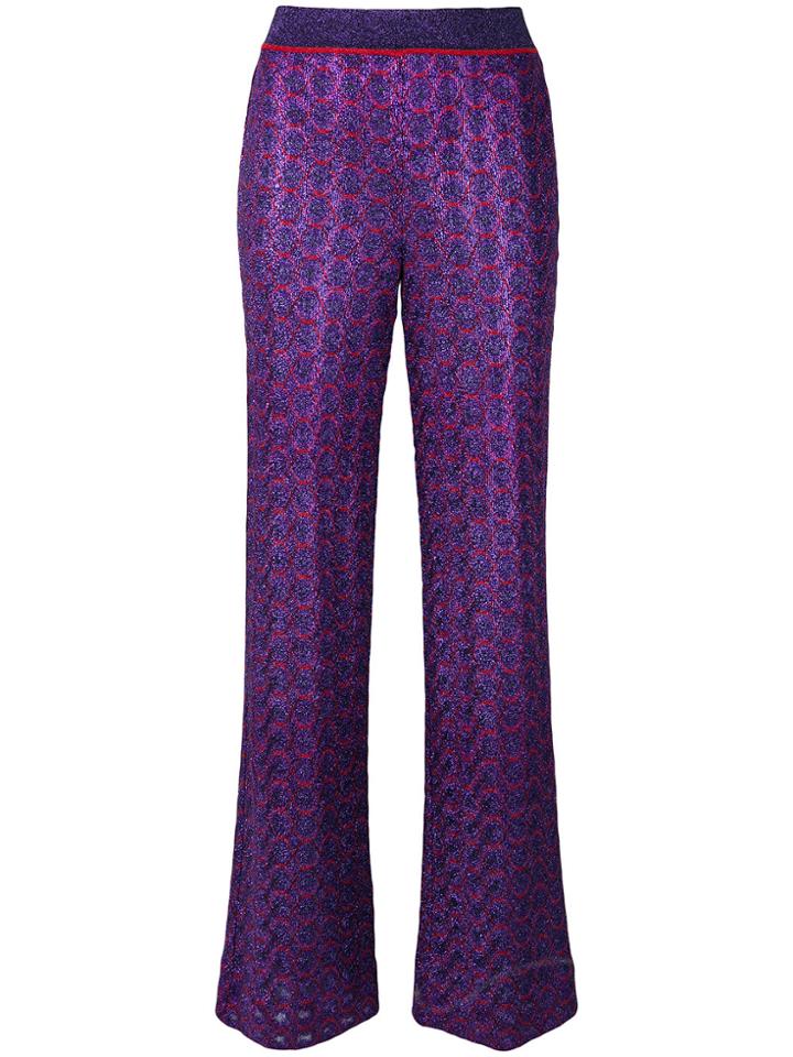 Missoni Wide-leg Glitter Trousers - Pink & Purple