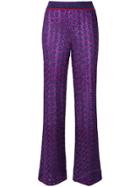 Missoni Wide-leg Glitter Trousers - Pink & Purple