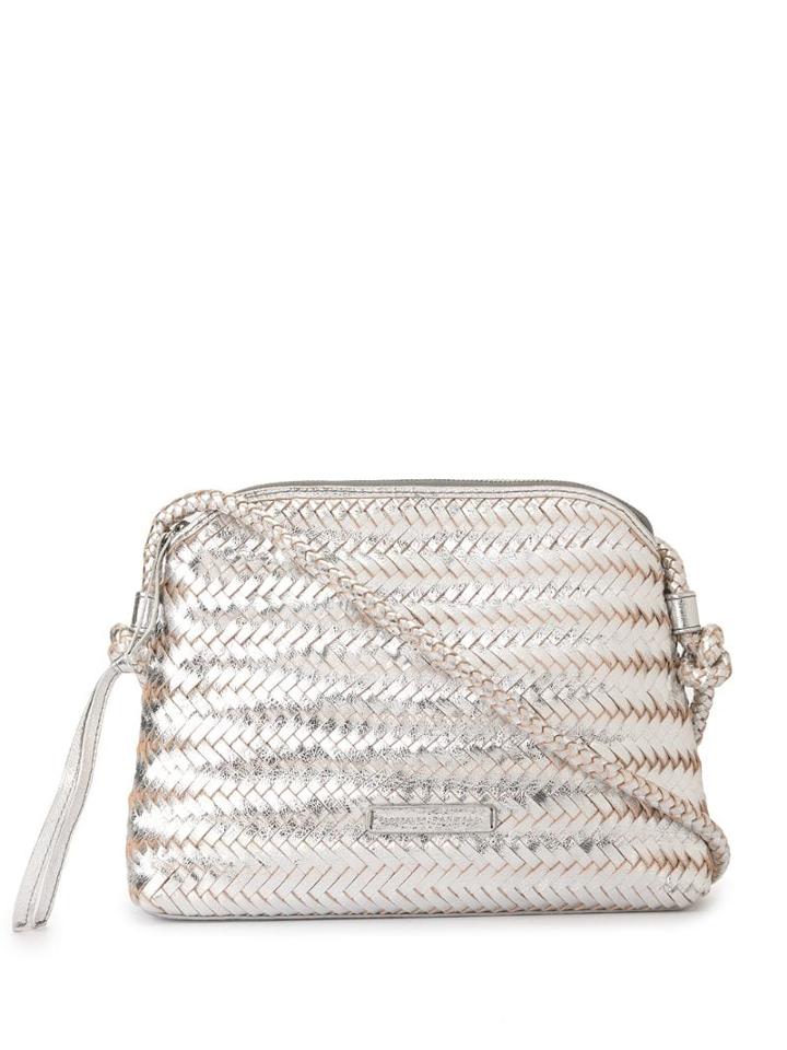 Loeffler Randall Woven Crossbody Bag - Silver
