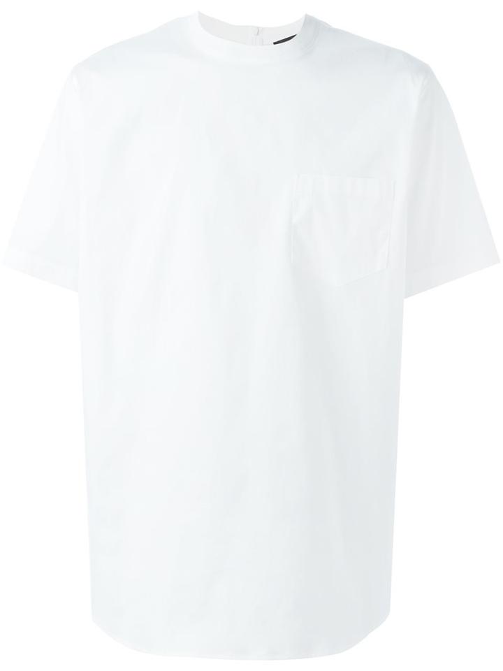 Dsquared2 Chest Pocket T-shirt, Men's, Size: 46, White, Cotton/spandex/elastane