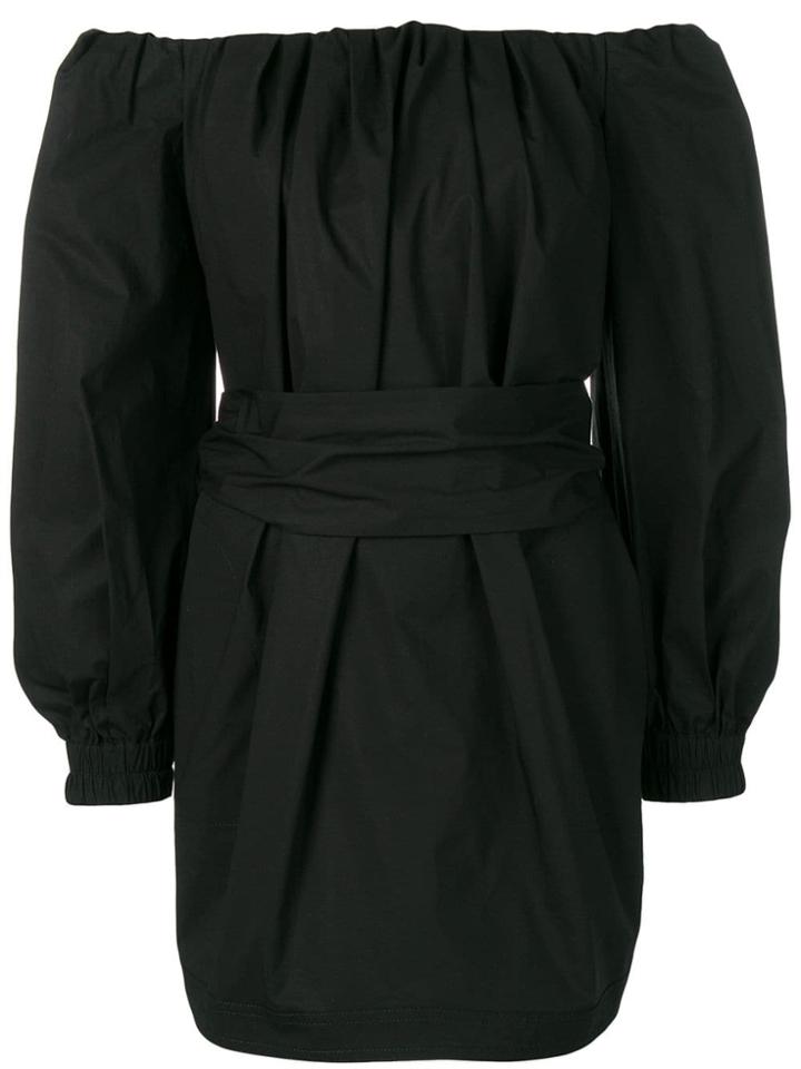 Philosophy Di Lorenzo Serafini Off Shoulder Belted Dress - Black