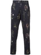 Osklen - Plant Print Chinos - Men - Cotton/spandex/elastane - 42, Black, Cotton/spandex/elastane
