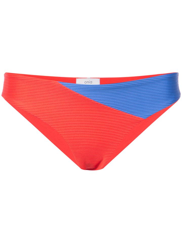 Onia Colour Block Lily Bikini Bottoms - Red