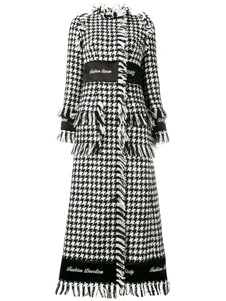 Dolce & Gabbana Pie-de-poul Long Coat - Black
