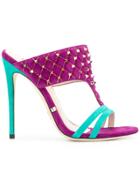 Gianni Renzi Colour-block Sandals - Pink & Purple