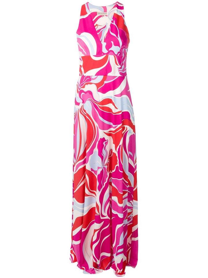 Emilio Pucci Rivera Print Sleeveless Maxi Dress - Red