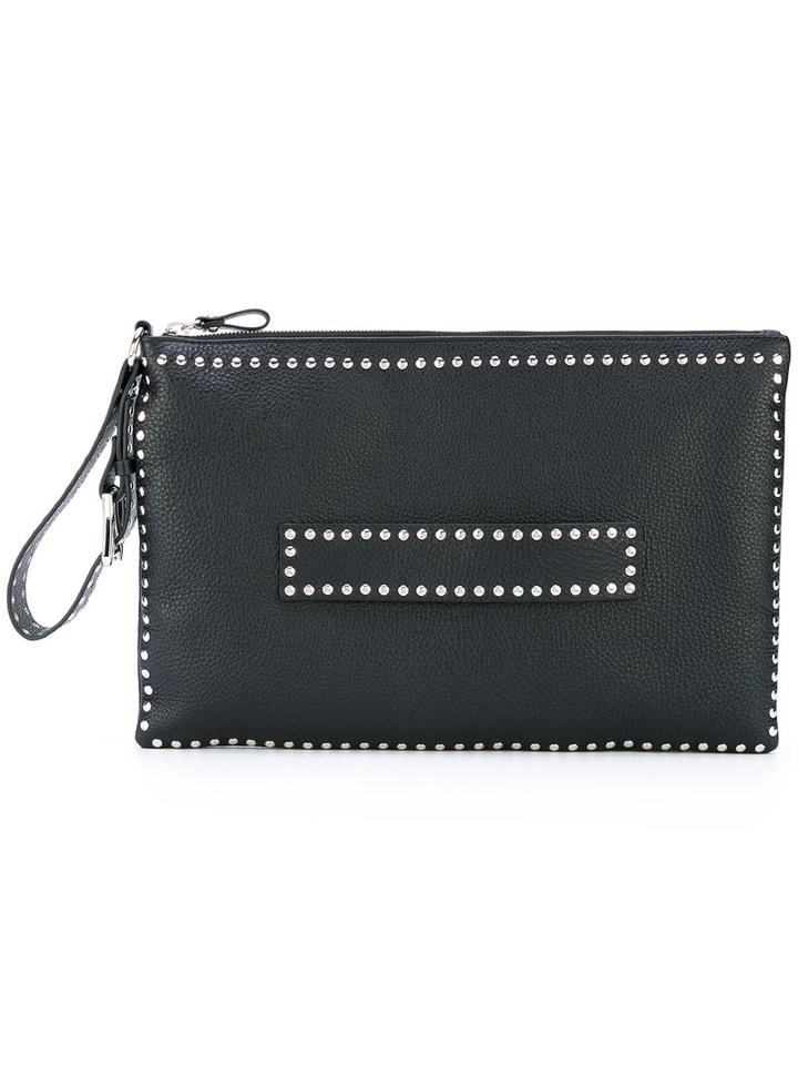 Red Valentino - Studded Clutch - Women - Calf Leather/metal (other) - One Size, Black, Calf Leather/metal (other)