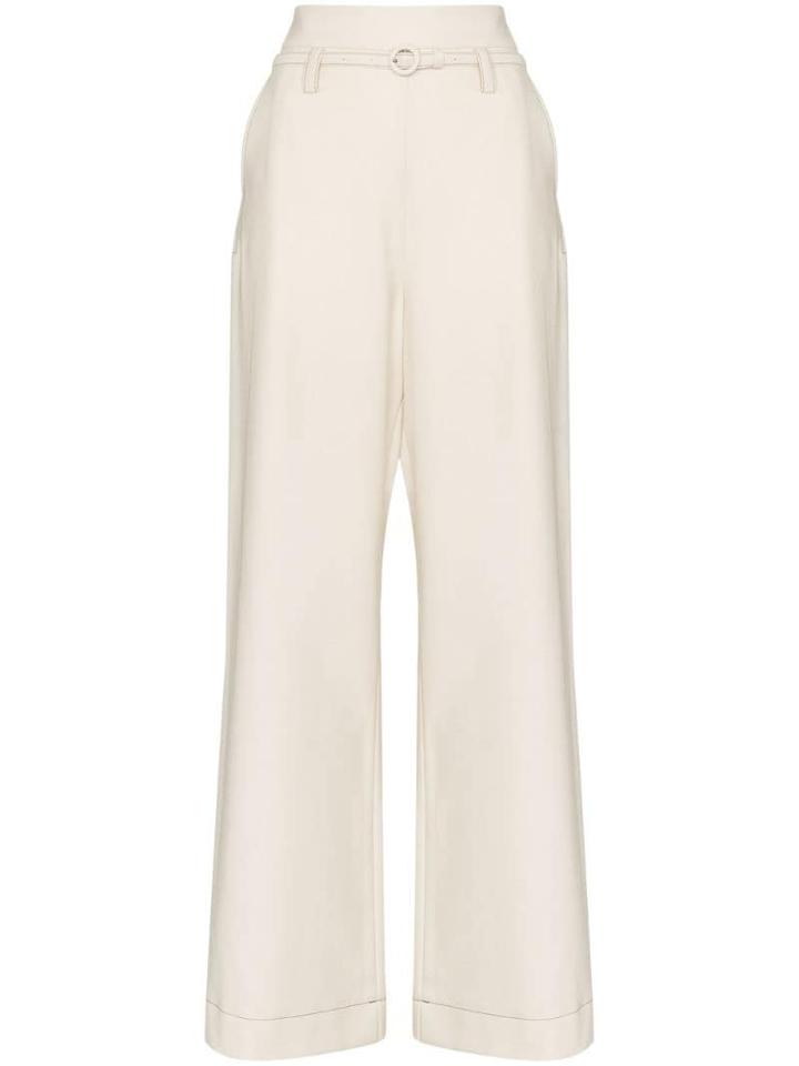 Marni Wide-leg Wool Trousers - White