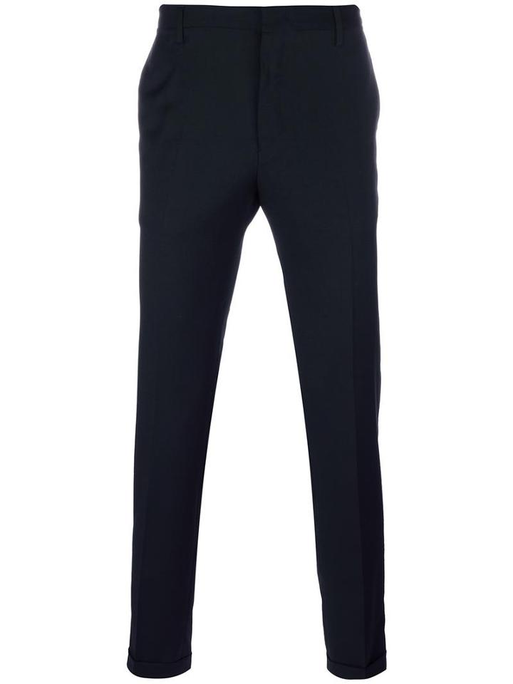 Paul Smith Slim Fit Tailored Trousers, Men's, Size: 36, Blue, Wool/cupro