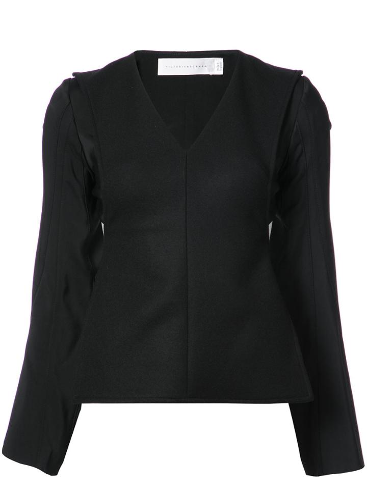 Victoria Beckham Open Back Blouse - Black