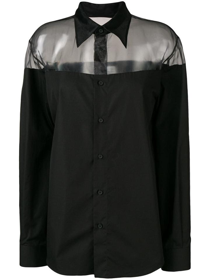 Maison Margiela Sheer Detail Shirt - Black