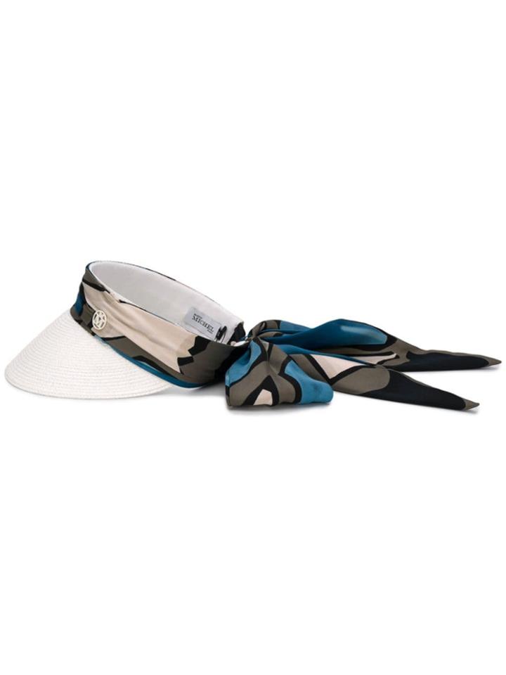 Maison Michel Viva Visor Cap - White