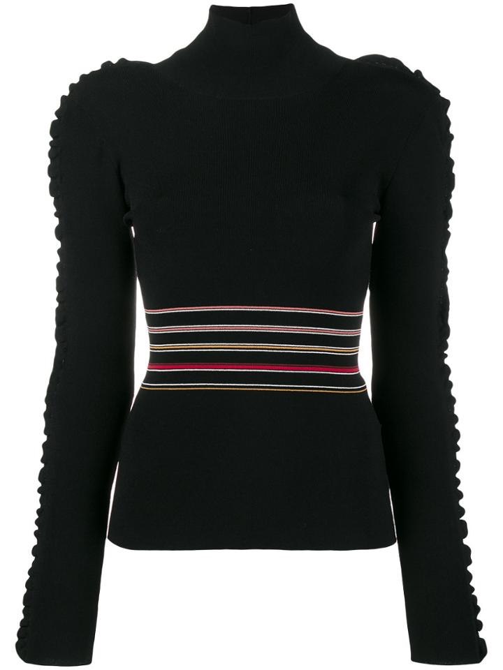 Roksanda Diona Ruffled Turtleneck Sweater - Black