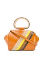 Tory Burch Diagonal Stripe Tote Bag - Orange