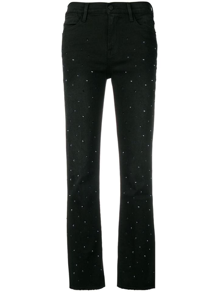 Frame Denim Embellished Jeans - Black