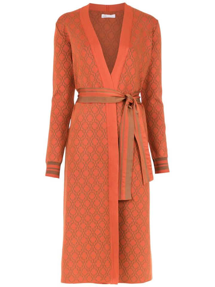Nk Knitted Trencho Coat - Orange