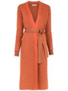 Nk Knitted Trencho Coat - Orange