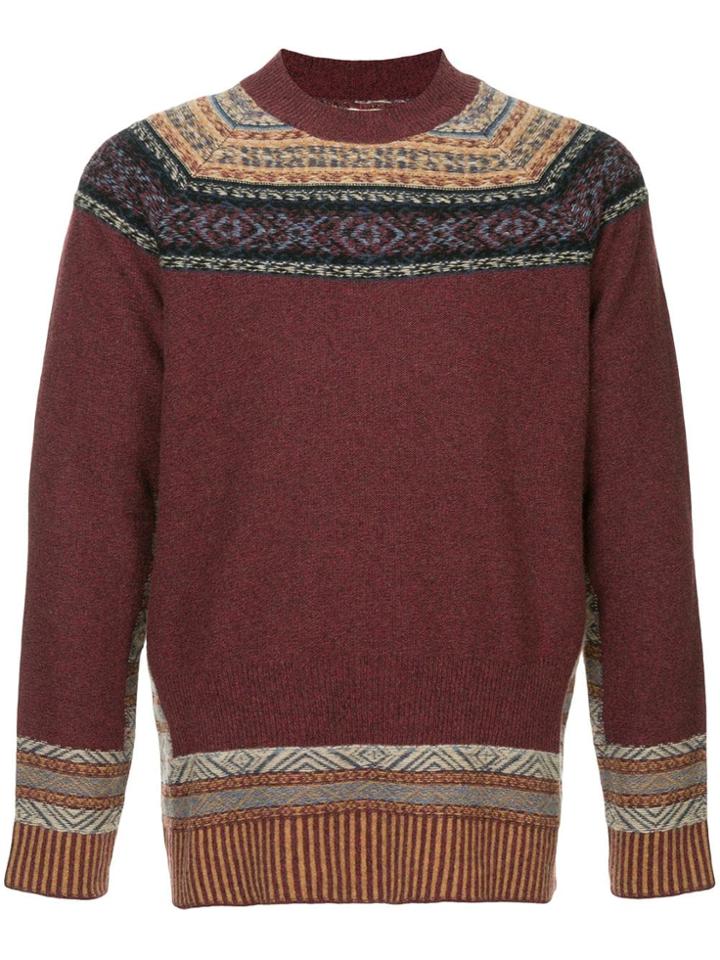 Kent & Curwen Patterned Sweater - Red