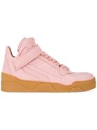 Givenchy Pink Suede Tyson Mid Top Sneakers - Pink & Purple