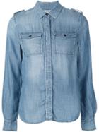 Frame Denim Patch Pocket Denim Shirt, Women's, Size: Xs, Blue, Lyocell