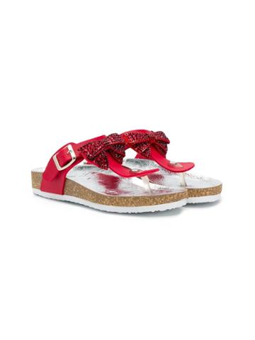 Monnalisa Bow Sandals - Red