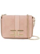 Elisabetta Franchi Gold Logo Mini Bag - Pink & Purple