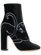 Valentino Valentino Garavani Panther Heeled Boots - Black