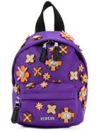 Versus Applique Backpack - Pink & Purple