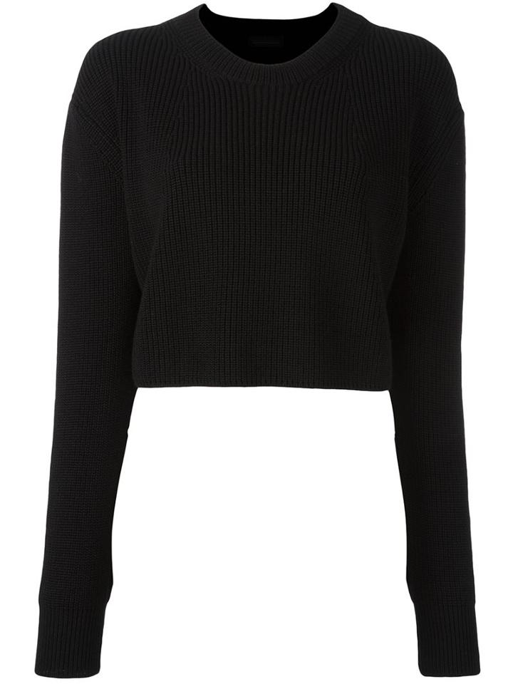 Diesel Black Gold Cropped Jumper, Women's, Size: Medium, Acrylic/wool