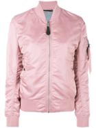 Alpha Industries - Arm Pocket Bomber Jacket - Women - Nylon - Xs, Pink/purple, Nylon