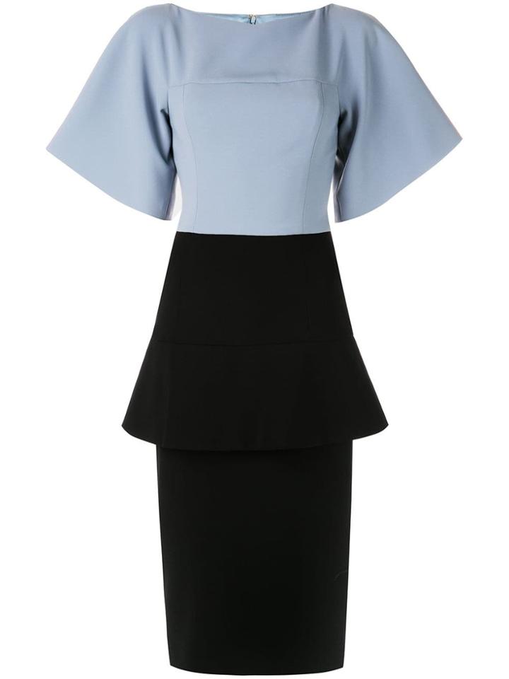Christian Siriano Formal Peplum Tube Dress - Blue