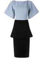 Christian Siriano Formal Peplum Tube Dress - Blue