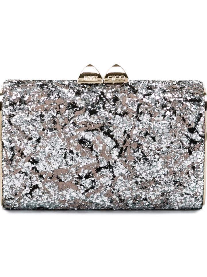 Jimmy Choo Mini 'charm' Clutch, Women's, Grey, Pvc