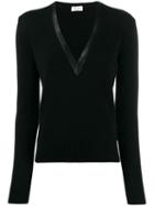 Saint Laurent Cashmere V-neck Sweater - Black