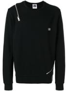 Les Hommes Urban Zip Detailed Sweatshirt - Black