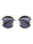 Gucci Eyewear Monochrome Round Sunglasses - Black