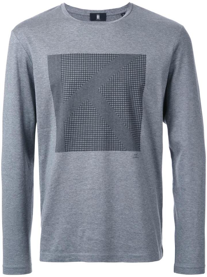 Kent & Curwen Initial Print T-shirt, Men's, Size: Large, Grey, Cotton